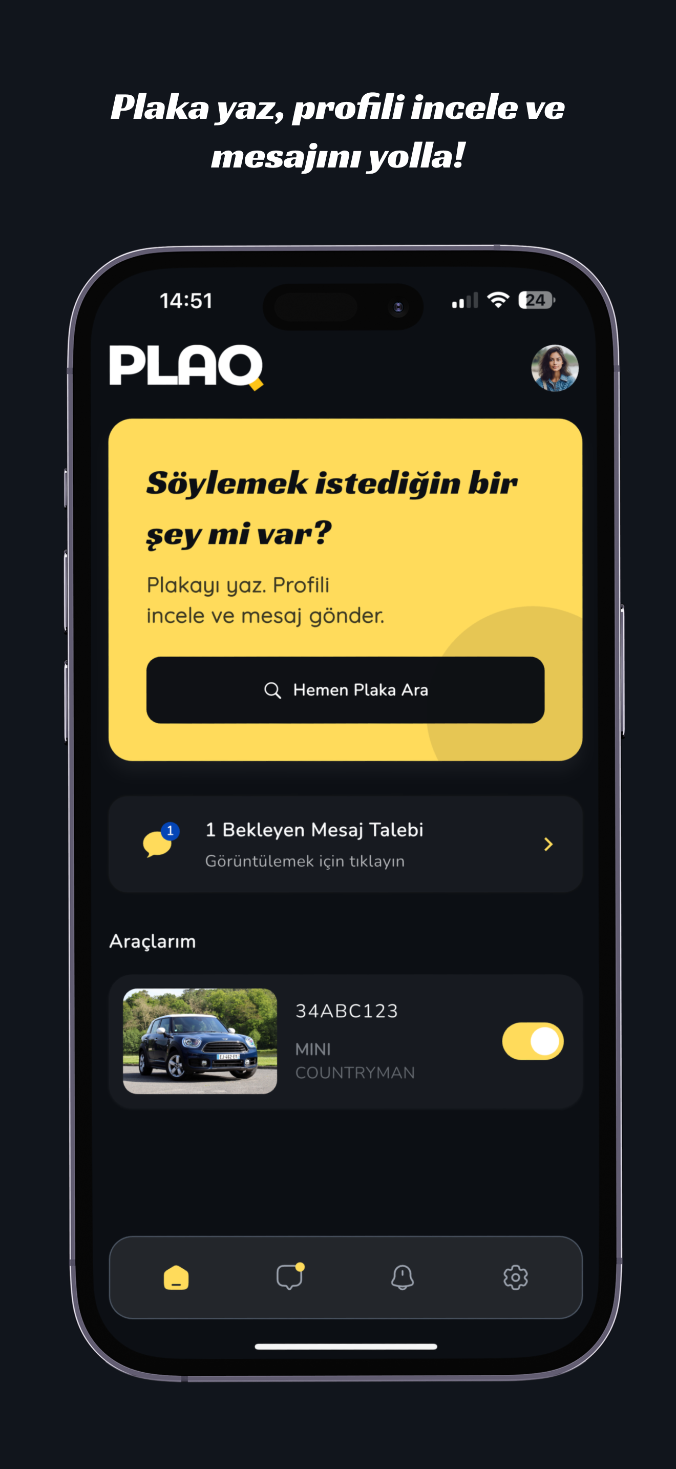 Uygulama ana sayfa ekran görüntüsü